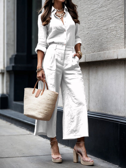 Capri Pants and Loose Shirt Set