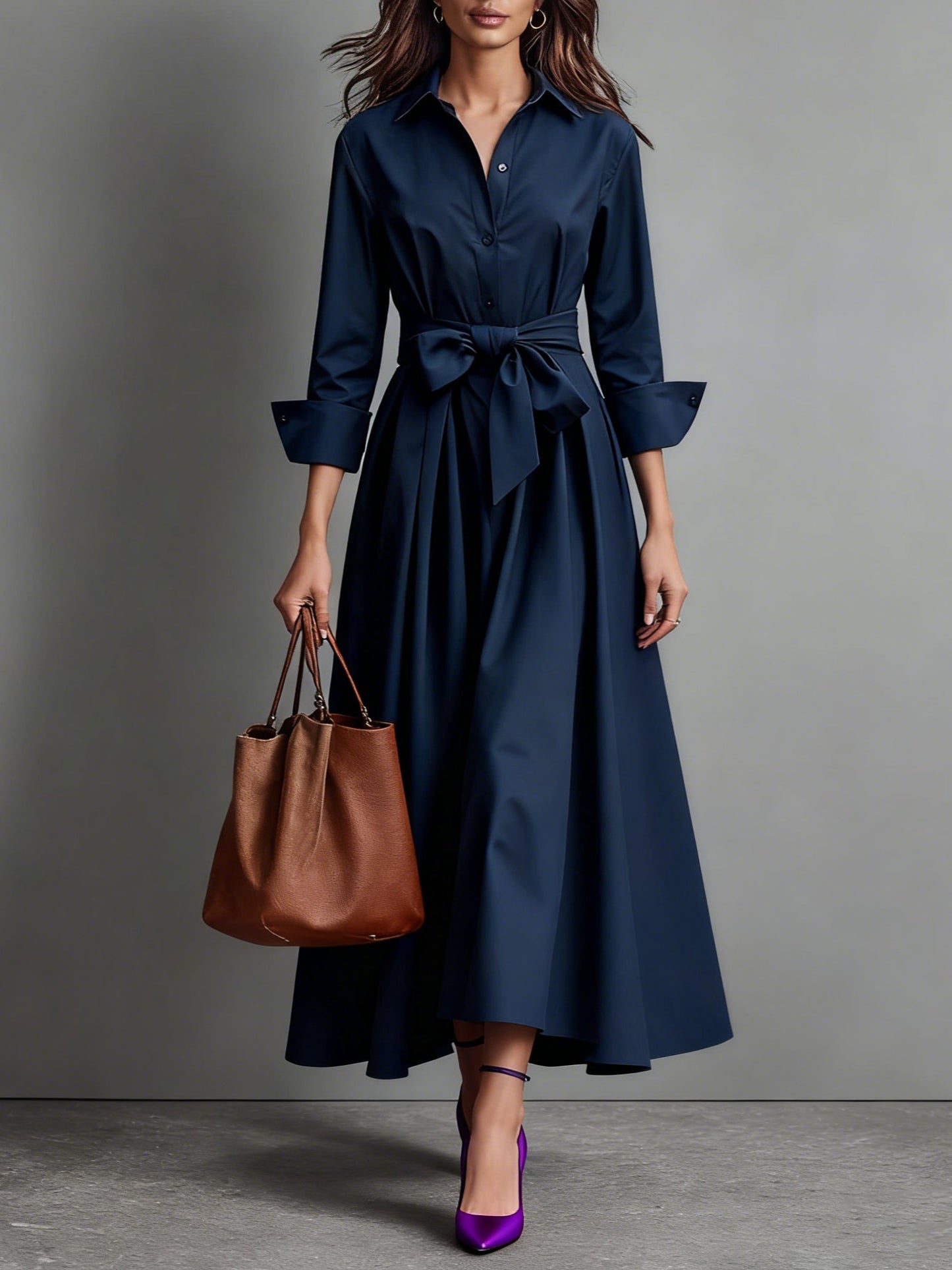 Marise™ | Elegantní Maxi Šaty s Mašlí