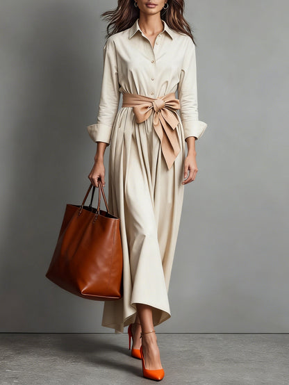 Marise™ | Elegantní Maxi Šaty s Mašlí