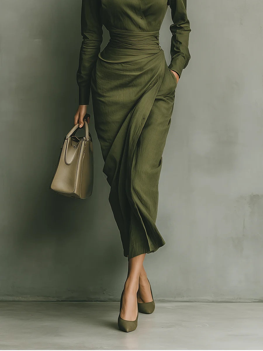 Narelle™ | Stylish Tailored Wrap Dress