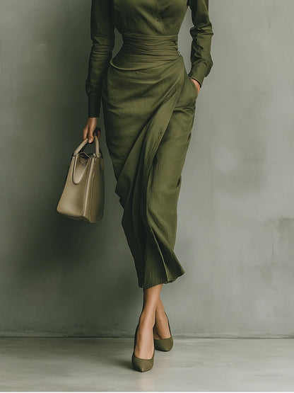 Narelle™ | Stylish Tailored Wrap Dress