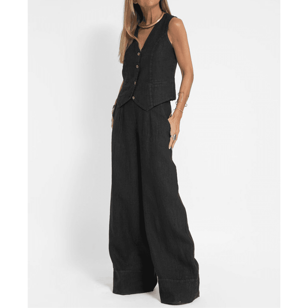Relis | Chique linnen blazer en broek voor dames – Lichtgewicht zomerpak