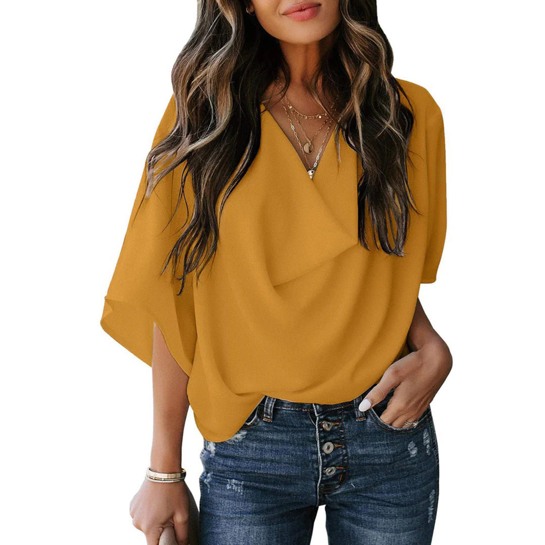 Chemisier femme Elana col V intemporel