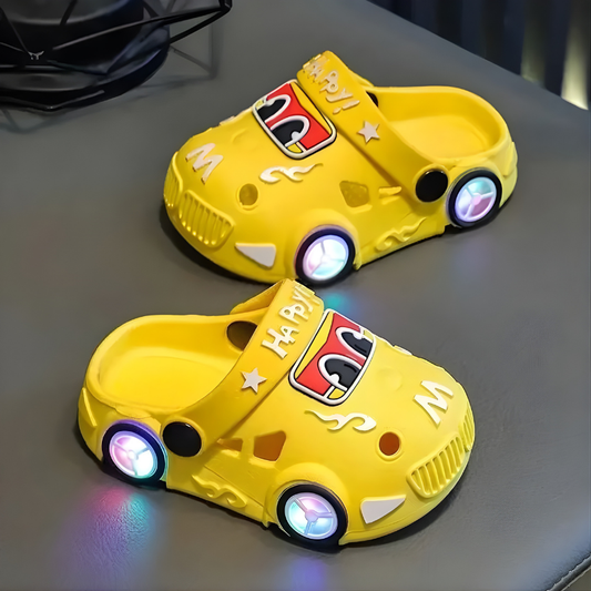 KidVroom - Pantofole LED Per Bambini Con Ruote Luminose e Cinturino