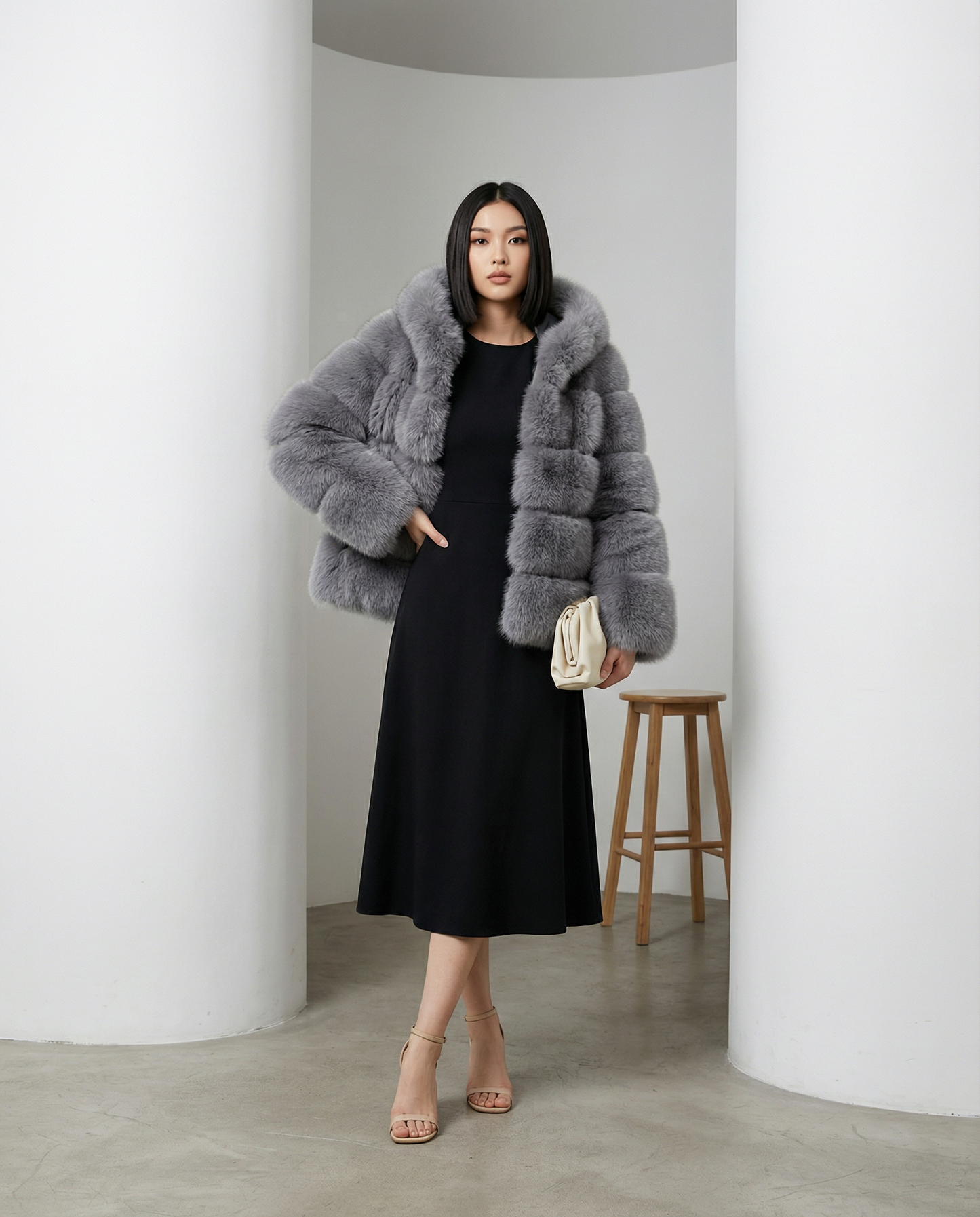 Nova Faux-Fur Bubble Jacket