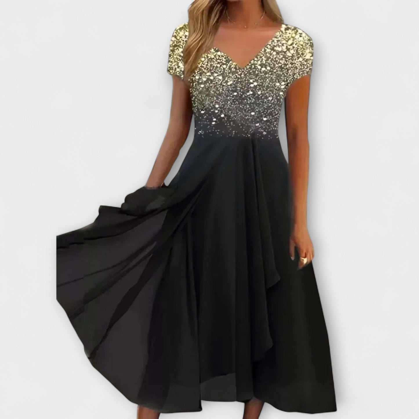 Lara - Damen Chiffon Partykleid