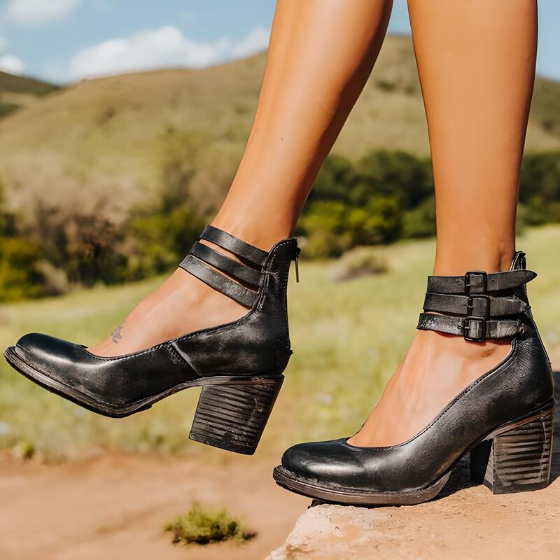 SUENTA Damen Schuhe Bequeme und Stylische Damenschuhe Leicht Bequeme Sohle Schwarz