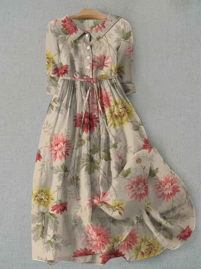 Aoife | Delicate Dress with Wildflowers