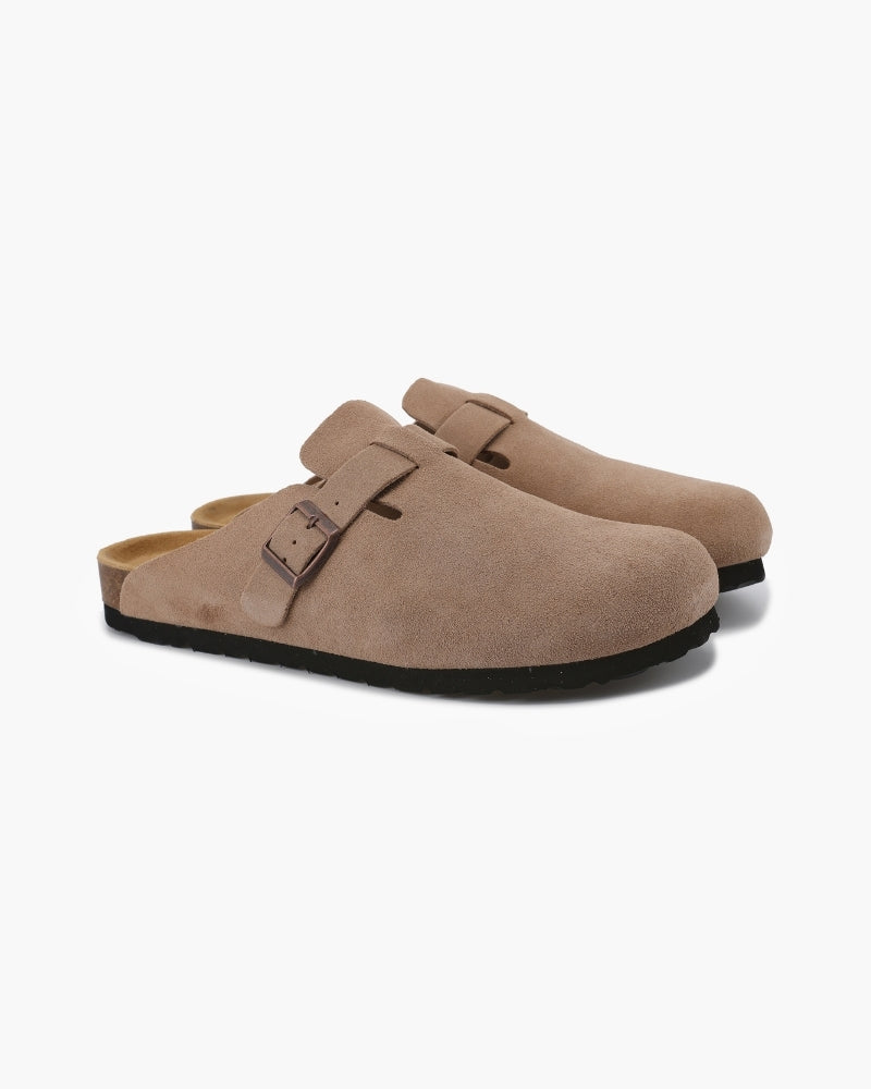 Zoccoli in Suede Uomo | Plantare Comfort & Fibbia Regolabile