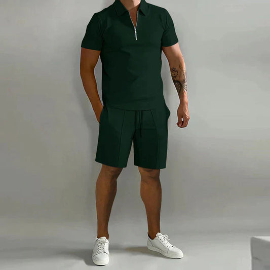 Lorenzo Two-Piece Set | Luxury Polo and Shorts Summer Set for Men