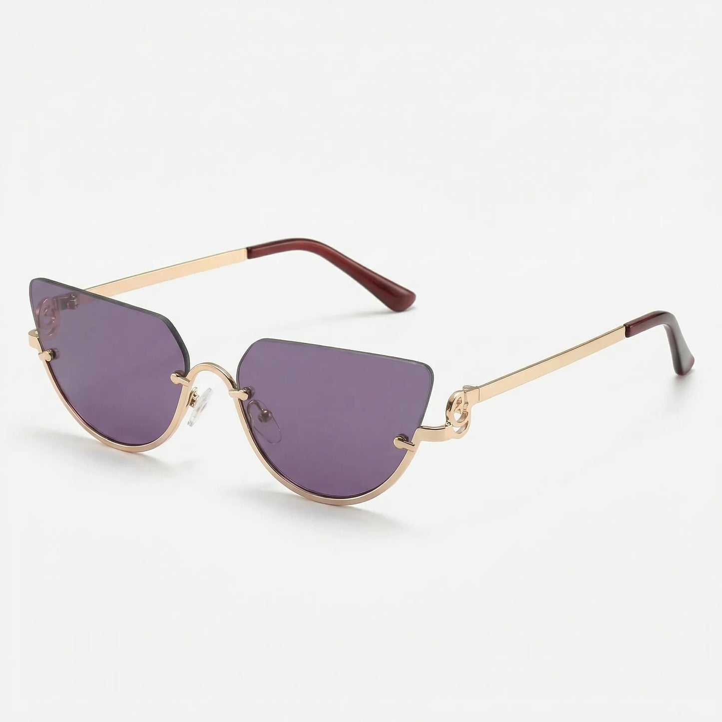 Zonnebril dames | Cat eye zonnebril met paarse glazen Zoelure