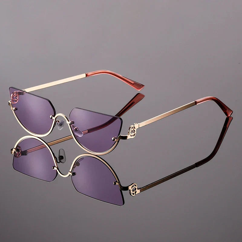 Zonnebril dames | Cat eye zonnebril met paarse glazen Zoelure