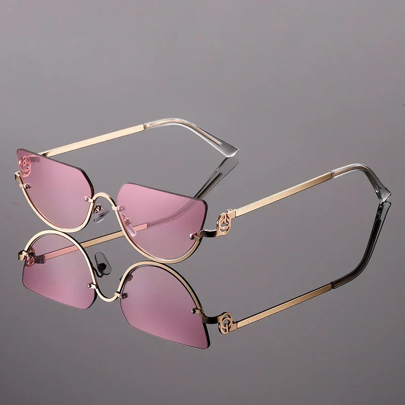Zonnebril dames | Cat eye zonnebril met paarse glazen Zoelure
