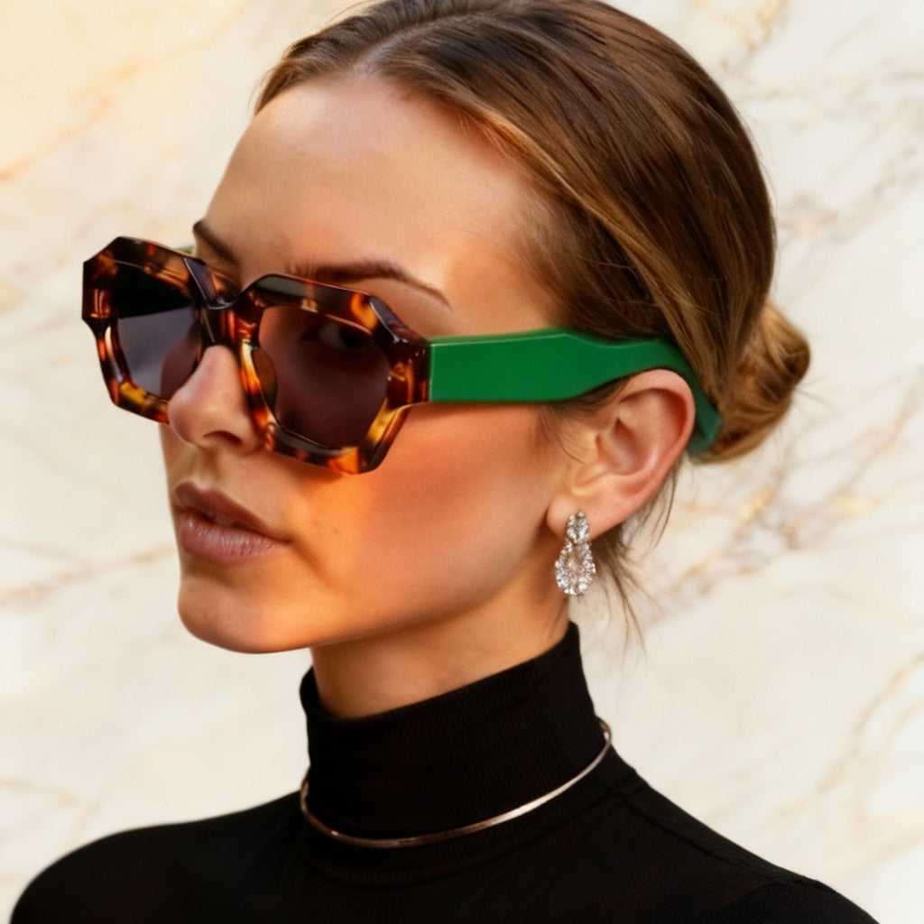 Zonnebril dames | Trendy zonnebril met luipaard print Ventique