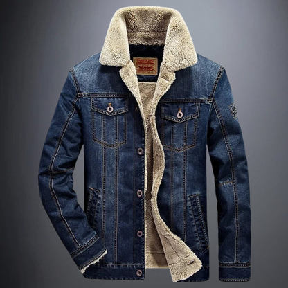 Viggo - Denim Jakke med Multifunktionelle Lommer