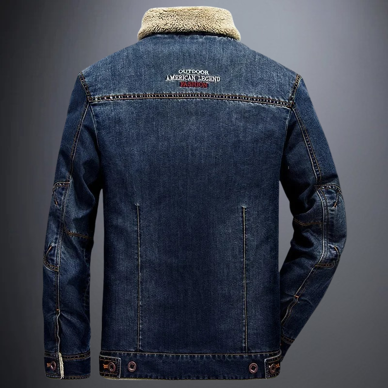 Viggo - Denim Jakke med Multifunktionelle Lommer
