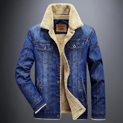 Viggo - Denim Jakke med Multifunktionelle Lommer