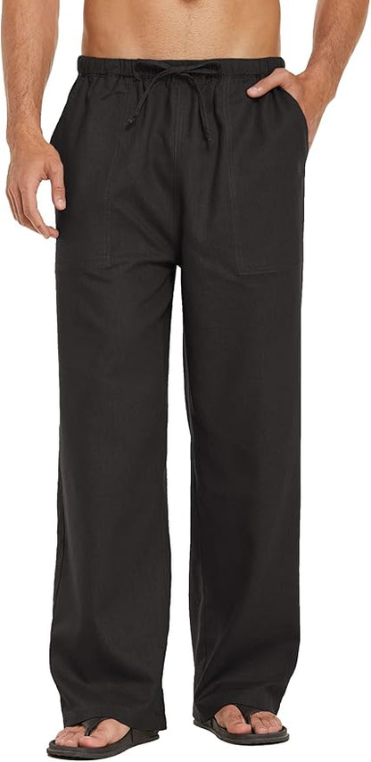 Comfortable linen-mix trousers