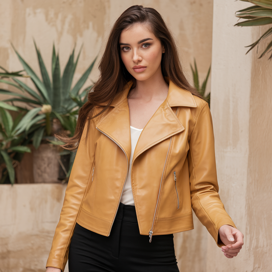 Kurze Lederjacke – Garderobe
