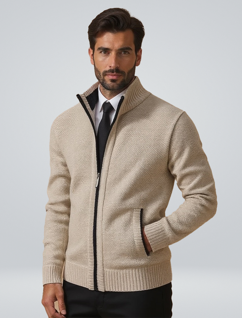 Keldric – Men’s Zip Front Cardigan for Everyday Wear