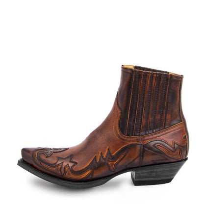 Nyomi Bottes Femme Western – Bottes de Cow-Boy en Cuir avec Semelle Antidérapante & Style Chic