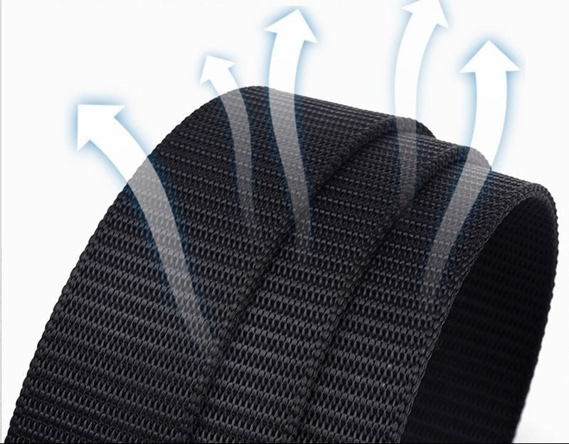 Ceinture en toile nylon durable pour homme – Boucle automatique sans dents style outdoor
