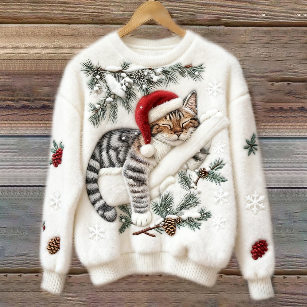 Teresa | Maglione natalizio con gatto