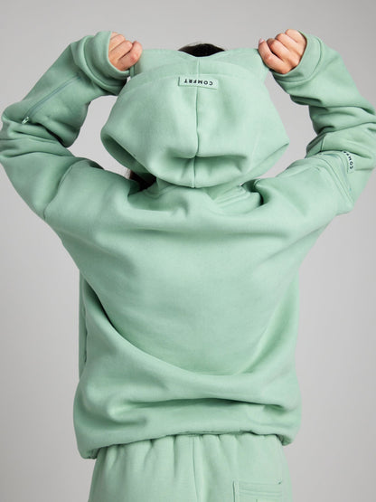 Cozy travel hoodie with airplane mode graphic