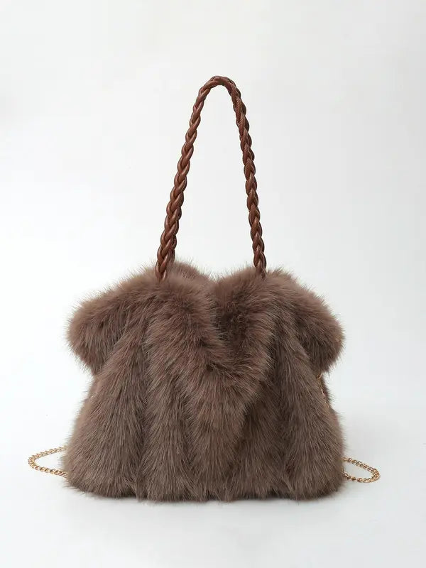 Elisa - Sac à bandoulière en velours peluche polyvalent