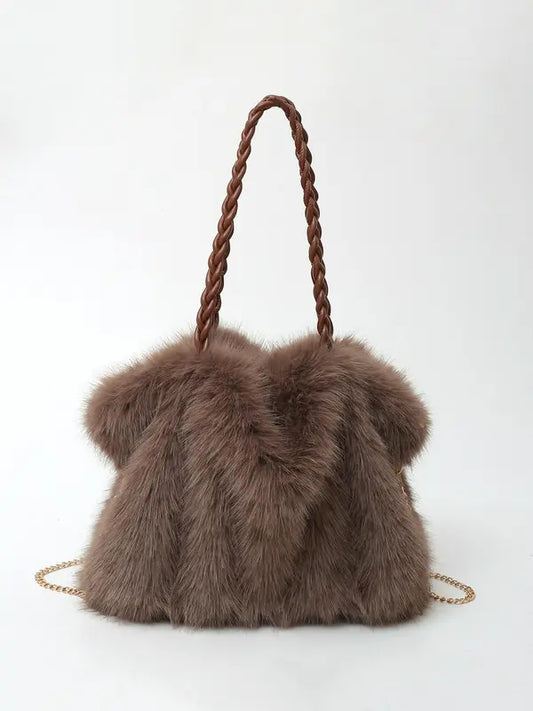 Elisa - Sac à bandoulière en velours peluche polyvalent