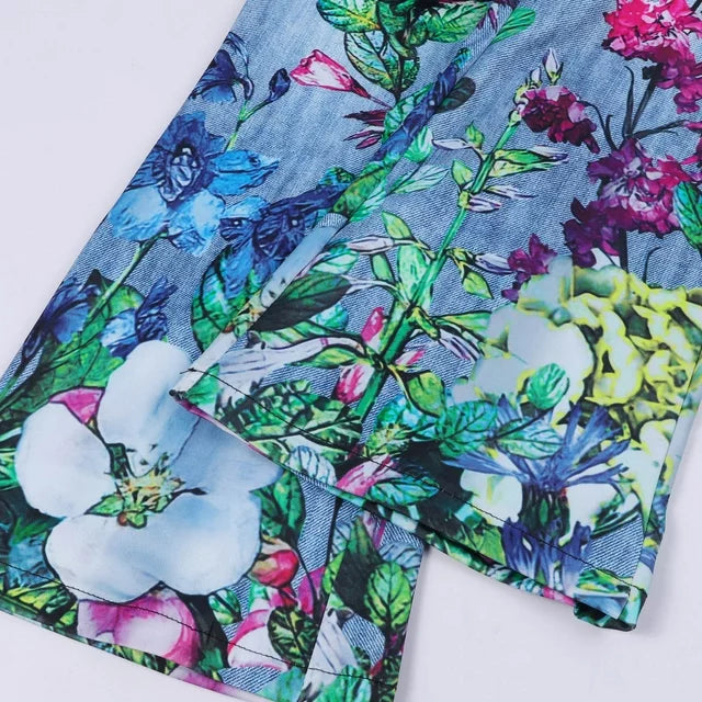 Addalyn - Bukser med blomsterprint og skræddersyet pasform