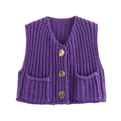 Madelin - Gilet en grosse maille texturée