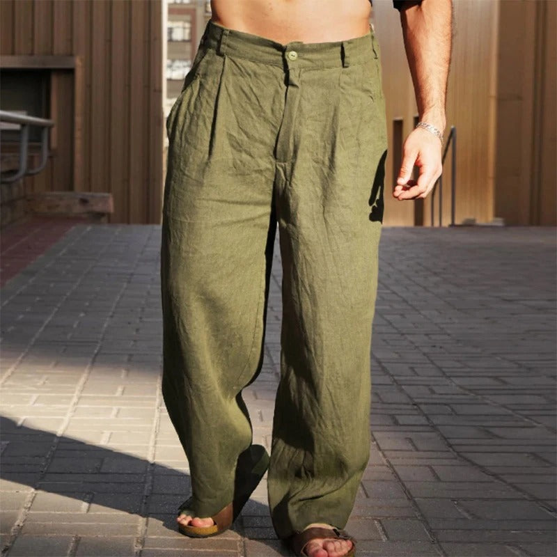 Tom Hollinger | Weite Sommerhose aus Leinenmix