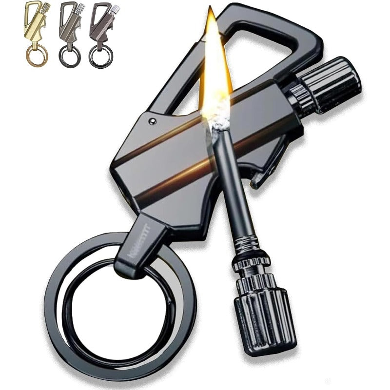 Permanente lucifer sleutelhanger met flesopener – 3-in-1 survival aansteker voor outdoor gebruik | Restfield