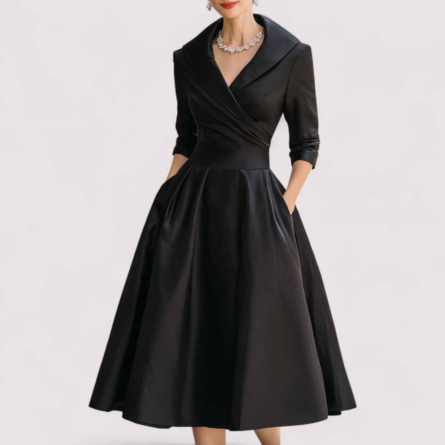Lorenza™ | Midi-Satin-Kleid