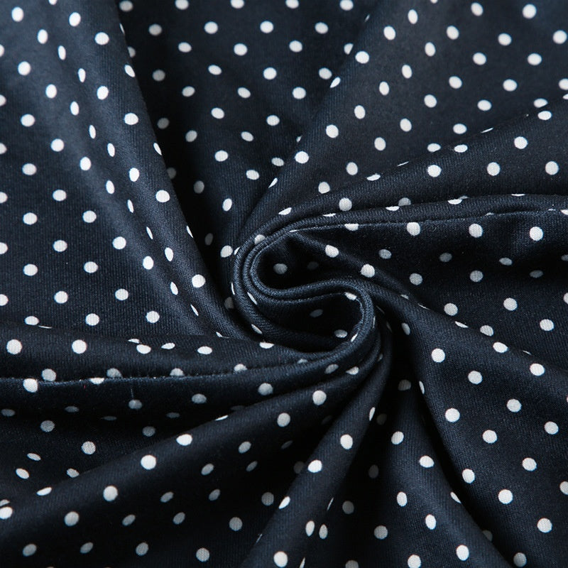 Lucie – Robe mini sans manches à pois avec taille ajustée femme