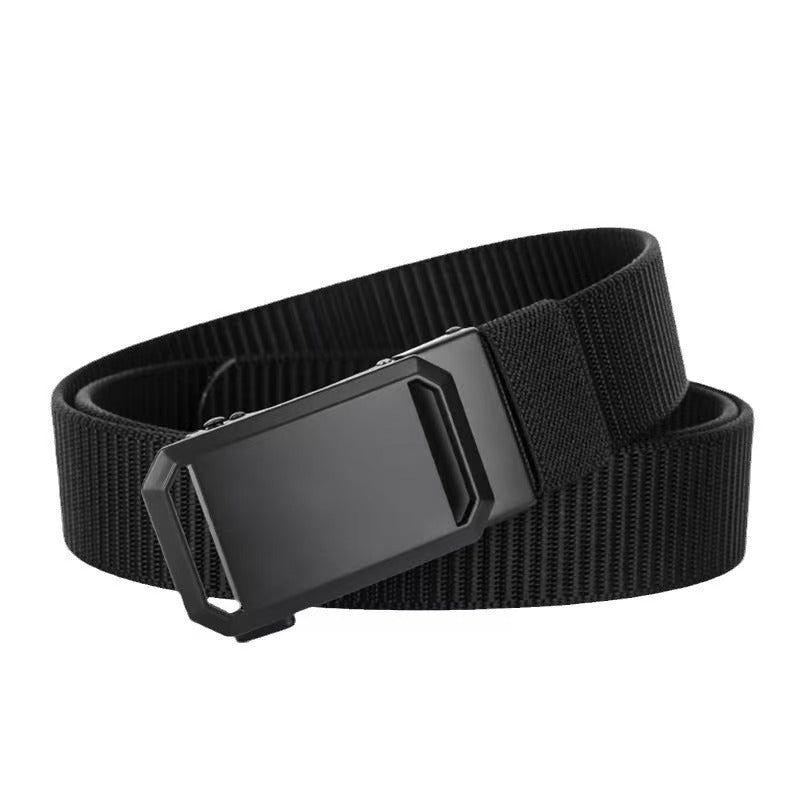 Ceinture en toile nylon durable pour homme – Boucle automatique sans dents style outdoor