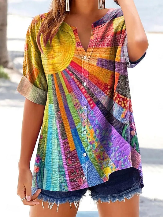 Lila Button Blouse | Artistic Coastal Fit