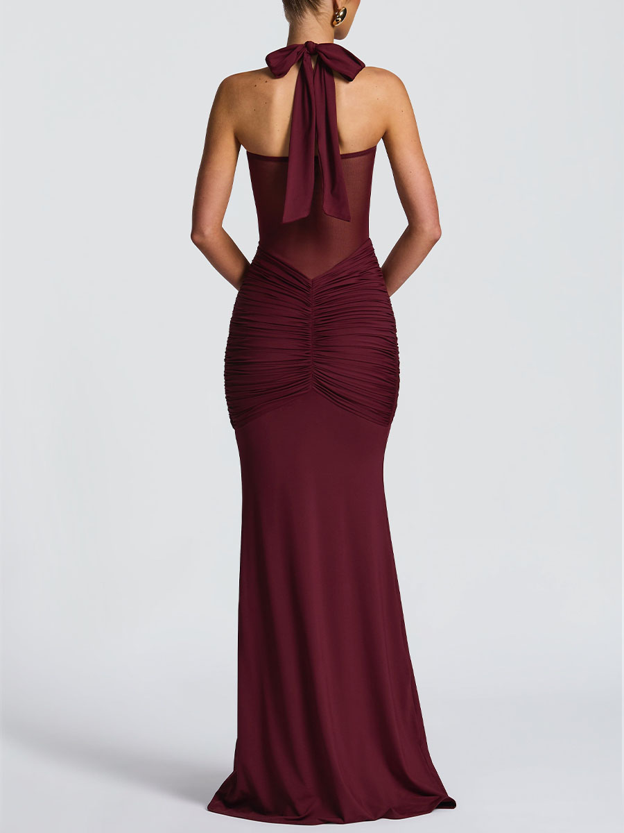 Eloise - Schlankes Patchwork Mesh Kleid