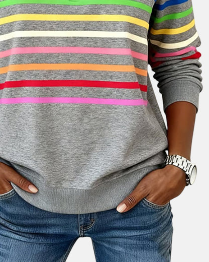 Vera - Striped Comfortable Jumper
