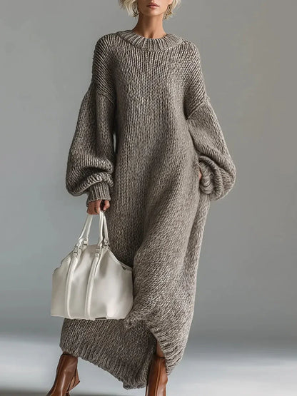 Knit Dress with Long Sleeves