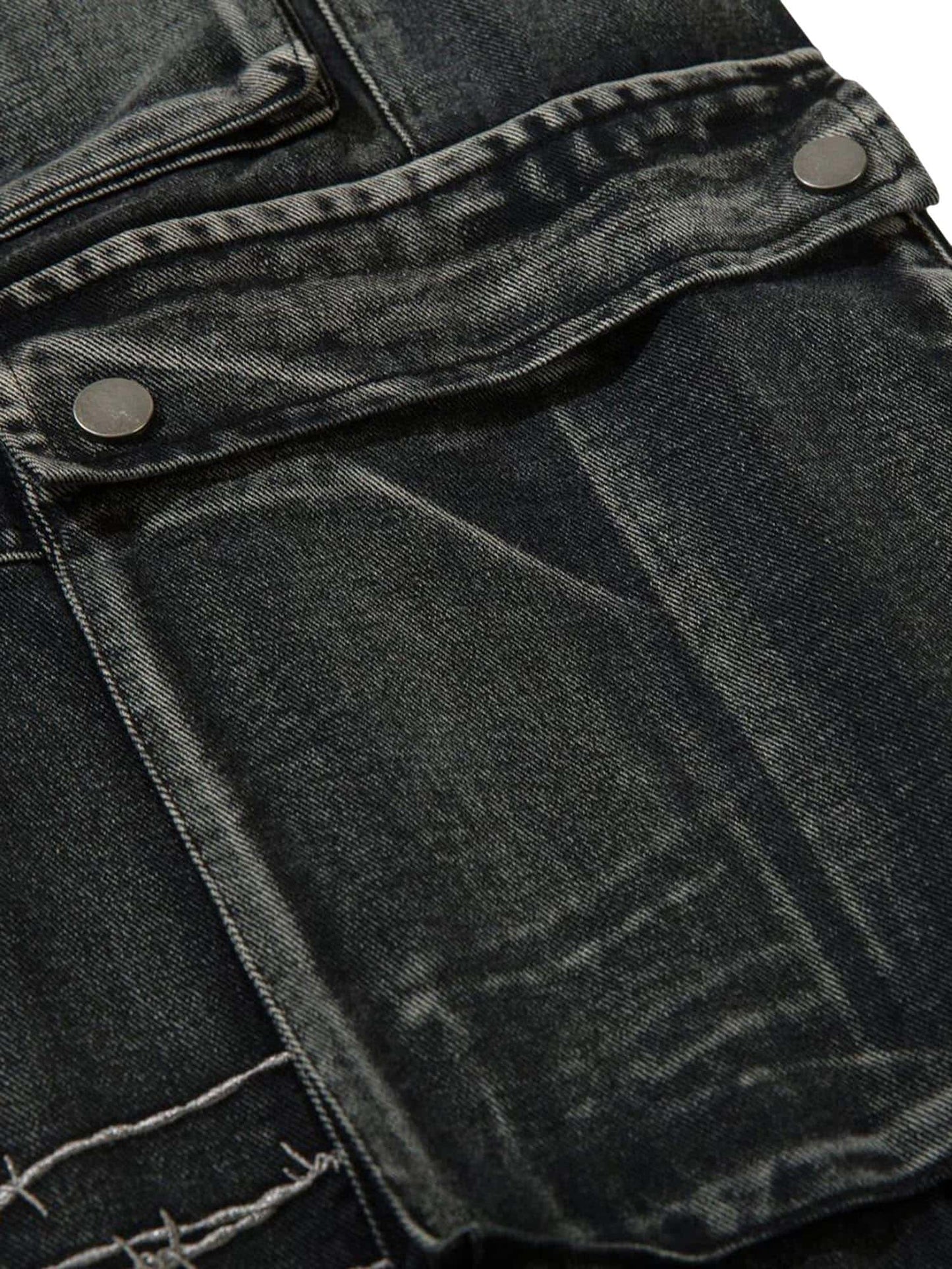 Embroidered Hip-Hop Street Style Jeans