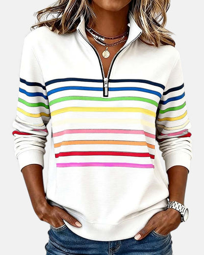 Vera - Striped Comfortable Jumper