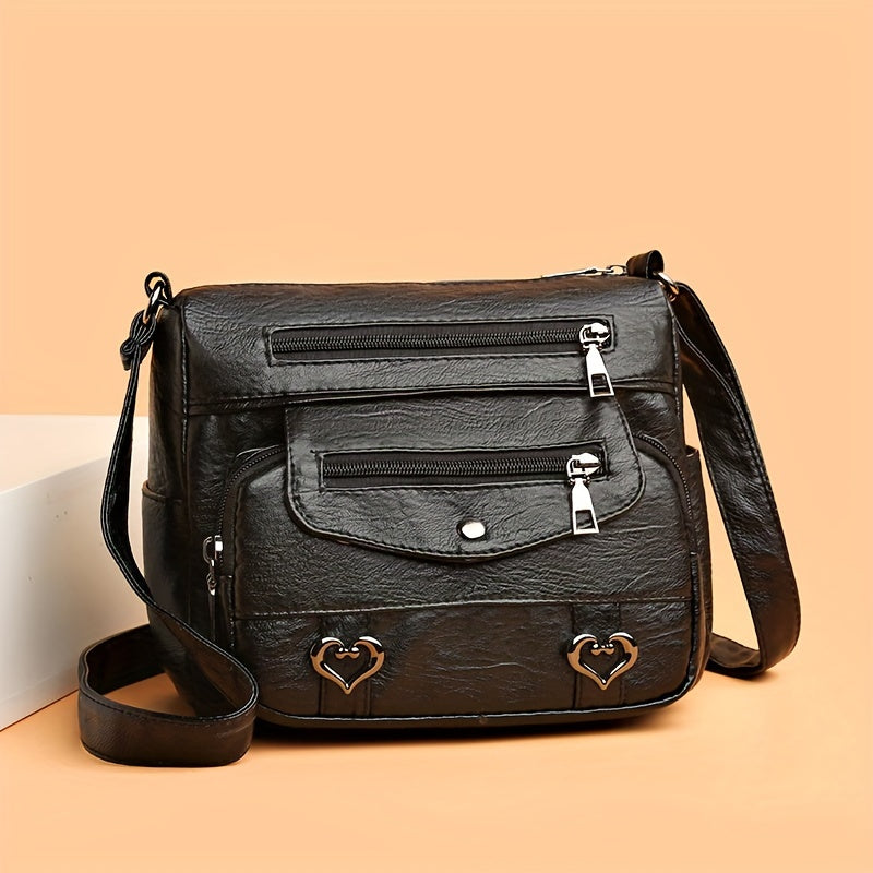 Scout - Multi-Pocket Leather Crossbody Bag