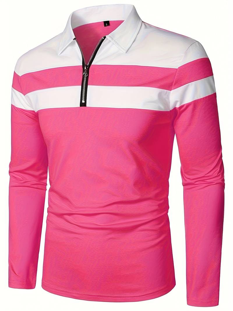 Harrison – Long-Sleeved Polo Shirt with Zipper | Men's Stylish Casual Polo Shirt