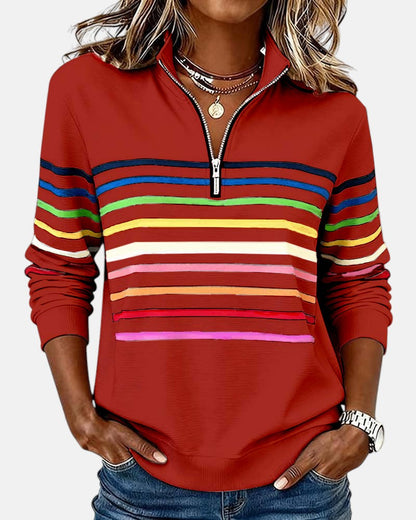 Vera - Striped Comfortable Jumper