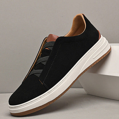 Men's Slip-on Trainers Cowhide Sneakers