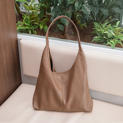 Vegane Leder-Hobo-Tasche mit Schulterriemen