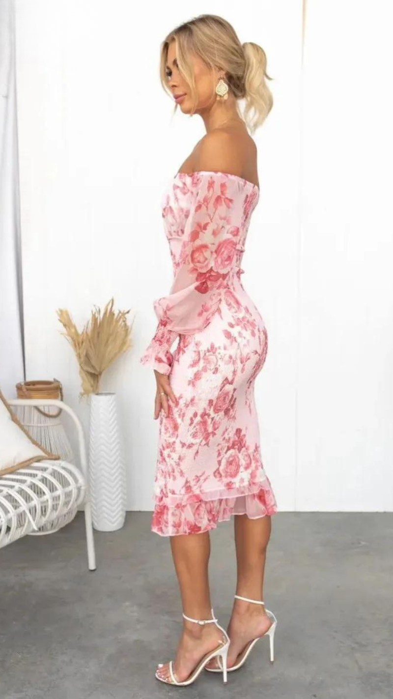 Damen Luxuriöses Midikleid