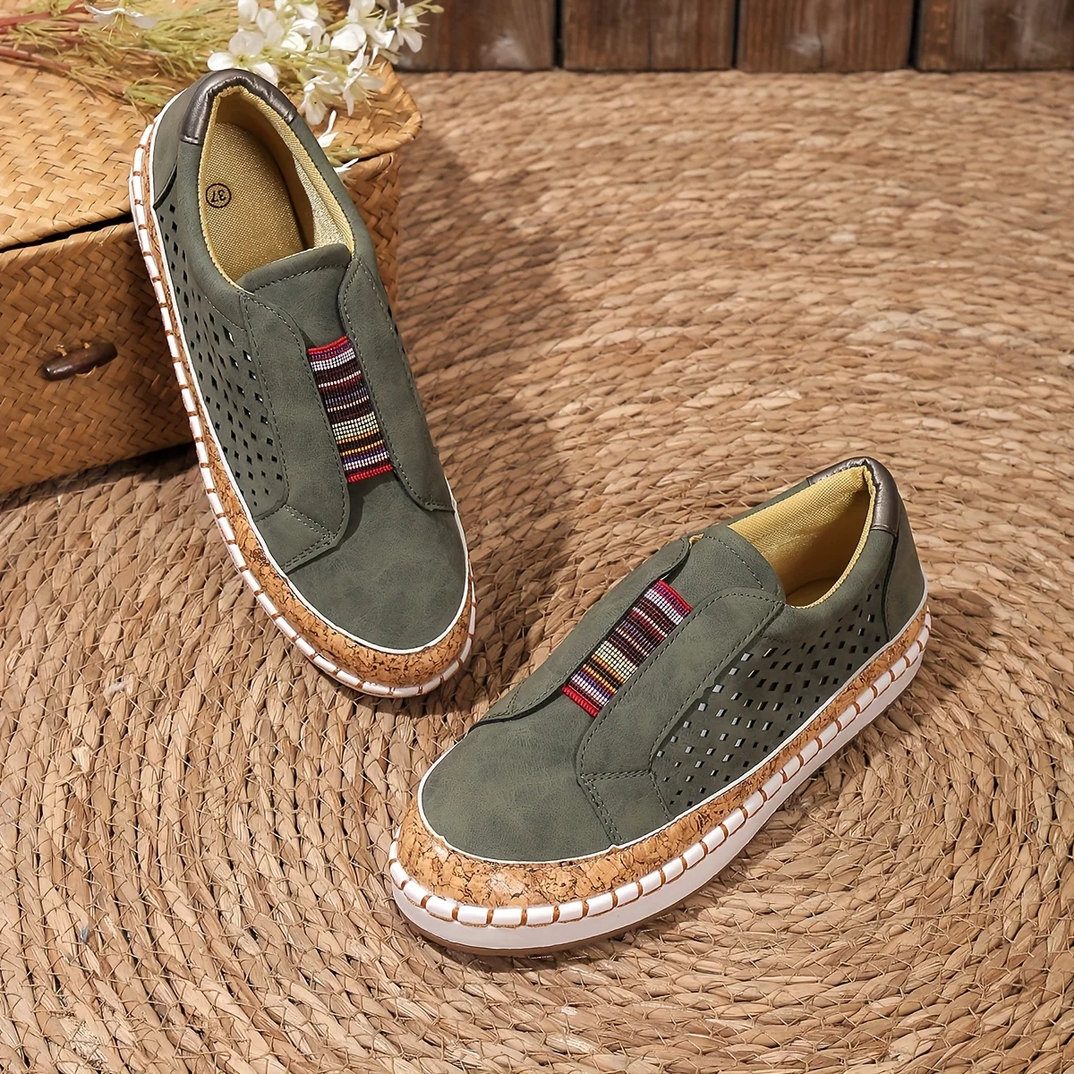 Damen-orthopädische Slip-On-Schuhe für ganztägigen Komfort